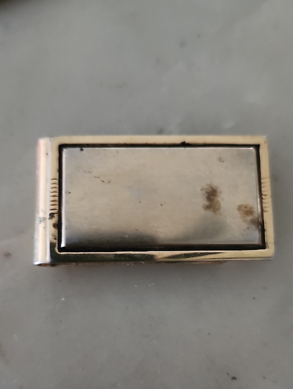 Vintage Gold Tone Rectangular Money Clip
